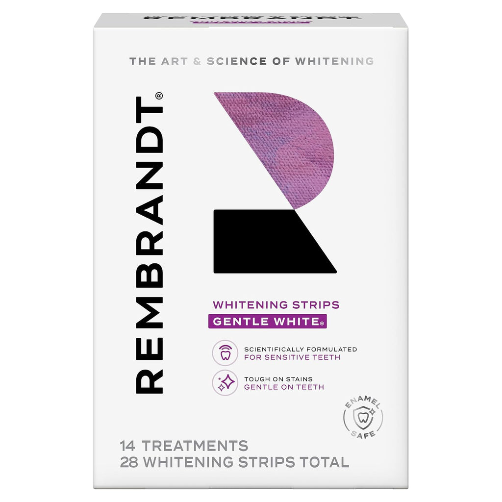Teeth Whitening Strips, Gentle White, Sensitive Teeth Whitening, Gently Remove Tough Stains, Enamel-Safe, 28 Whitening Strips (14 Treatments)